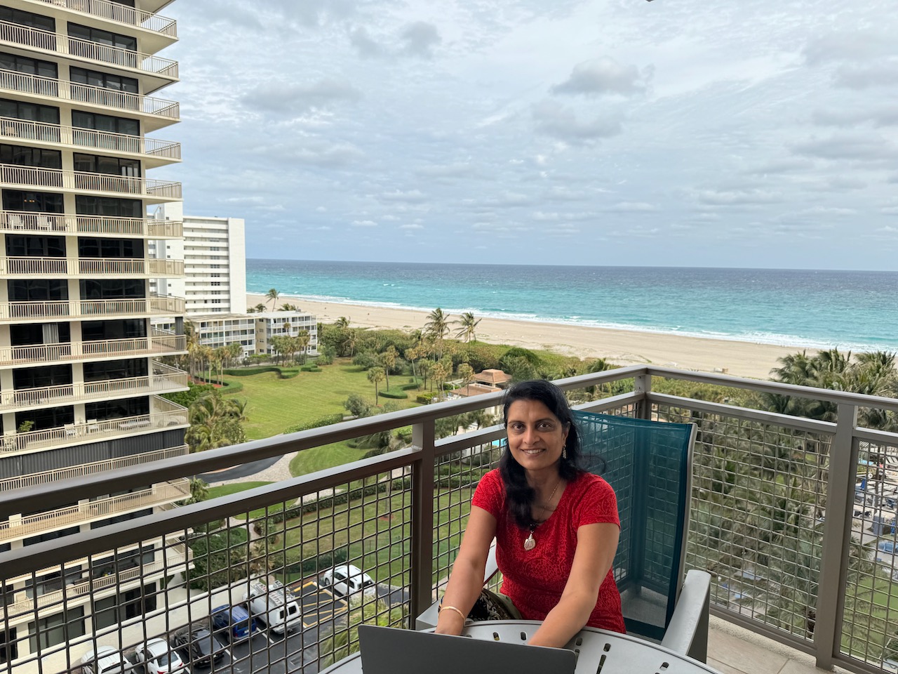 Dr. Saila conducting a virtual visit